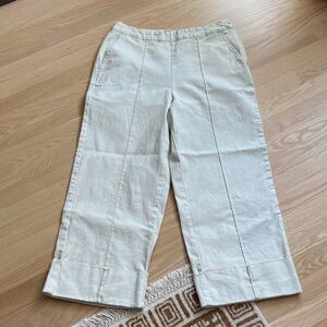 Rachel Comey x Target Designer Cream High Rise Cuff Cropped Pants